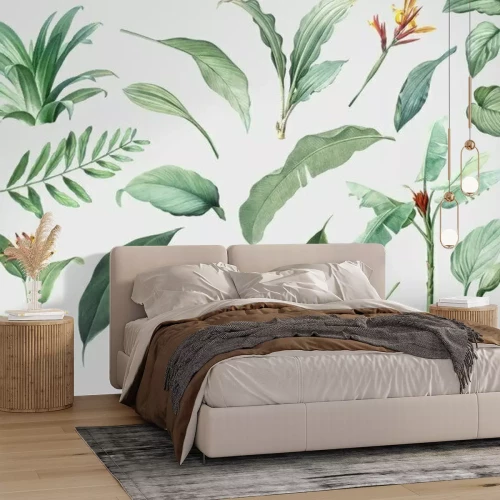 Sticker  Tropical leaves and plants