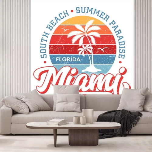 Sticker  Miami Florida / South Beach - Tee Design For Printing