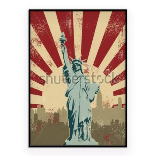 Poster  Les gratte-ciel de New York et la Statue de la Liberté