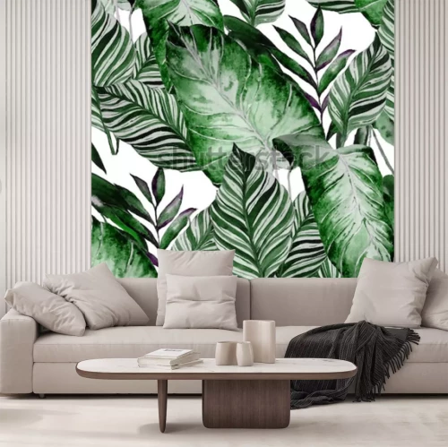 Papier peint  Nature verte en aquarelle