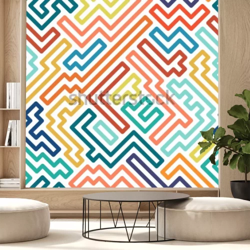 Papier peint  Figures colorées Tétris