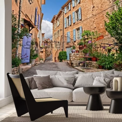 Papier peint  Ruelle avec des plantes