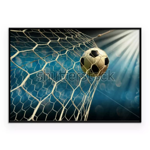 Poster  Un ballon de football qui entre dans le but