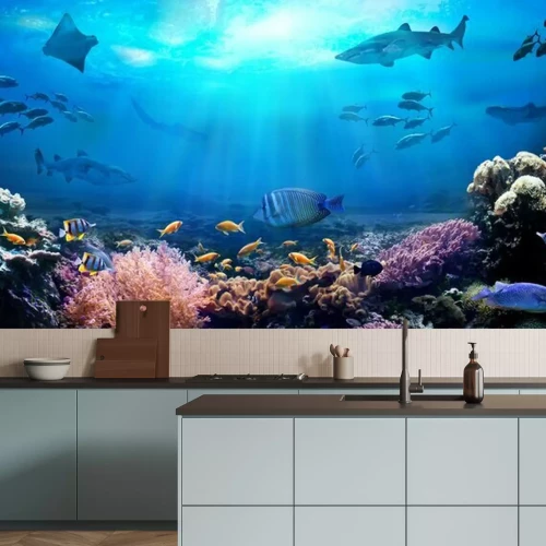 Papier peint  Poissons des fonds marins et récifs coralliens