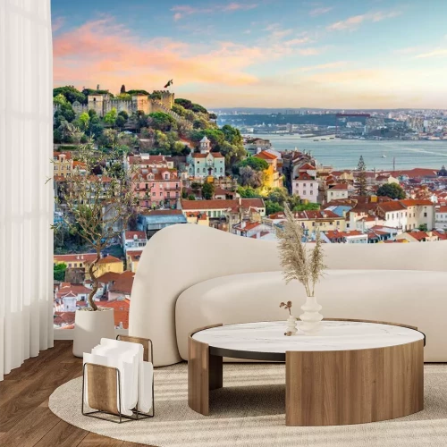 Papier peint  Bâtiments et château à Lisbonne