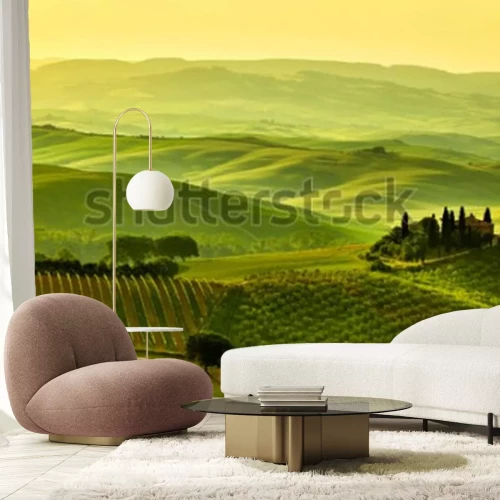 Papier peint  Champs de Toscane