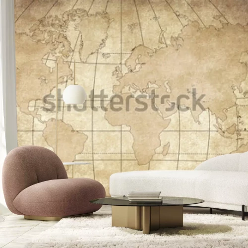 Sticker  vintage map