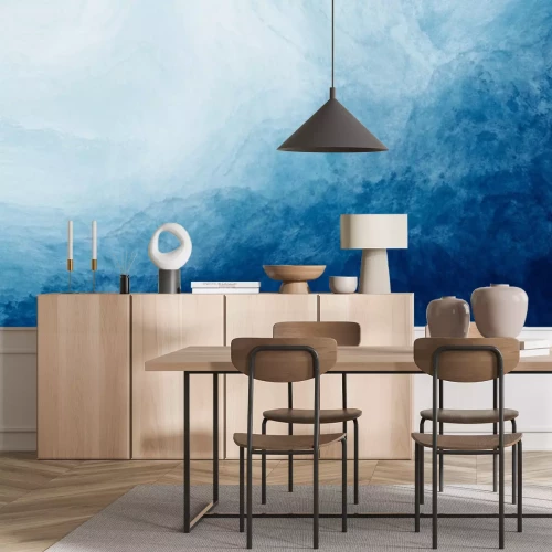 Papier peint  Texture aquarelle bleue