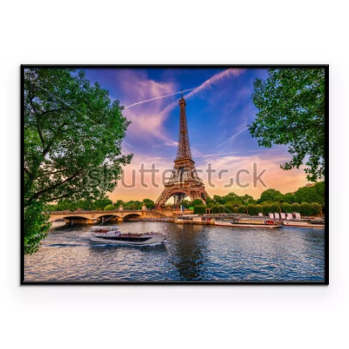 Poster  La tour Eiffel vue depuis la Seine