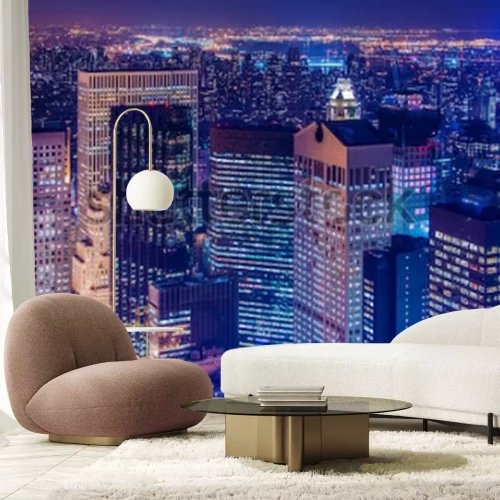 Papier peint  Famous skyscrapers of New York at night