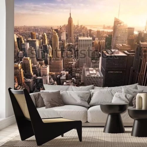 Papier peint  New York ville au soleil