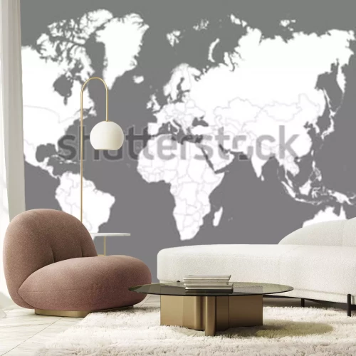 Sticker  Color world map vector