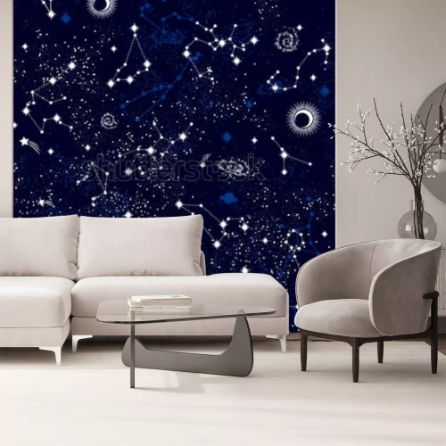 Sticker  Espace extra-atmosphérique pour enfants graphiques avec constellations