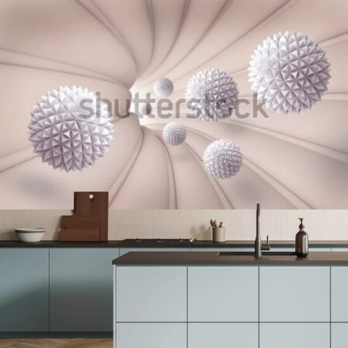 Papier peint  Boules de cristal effet de profondeur