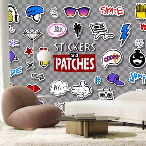 Sticker  Hipsters teens stickers set