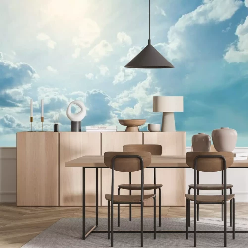 Papier peint  Ciel ensoleillé avec des nuages