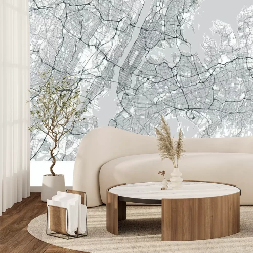 Papier peint  Plan des rues de New York