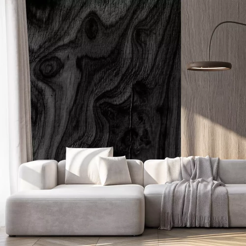 Sticker  Texture bois noir