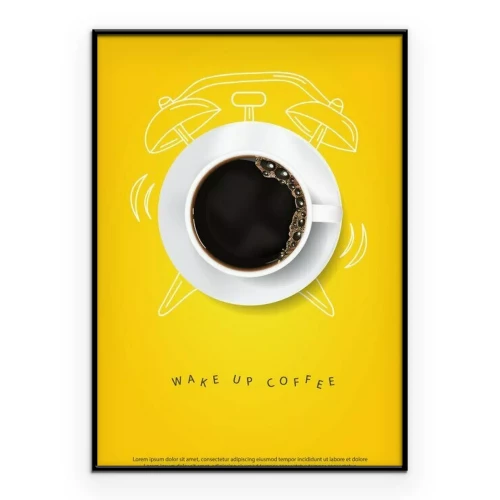 Poster  Réveil avec une tasse de café