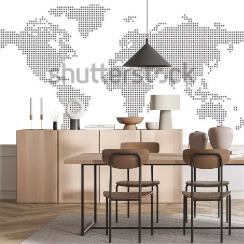 Sticker  Carte du monde en pointillé