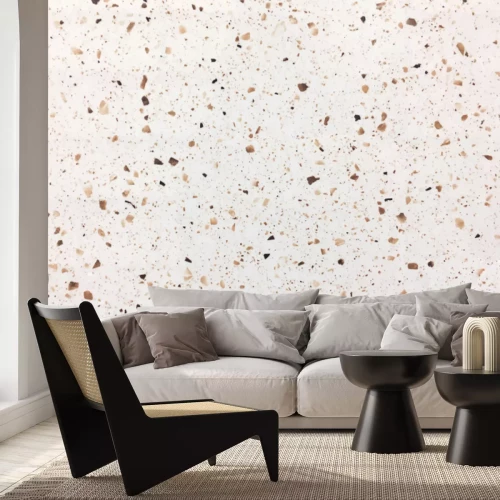 Papier peint  Mur beige avec motif en pierre
