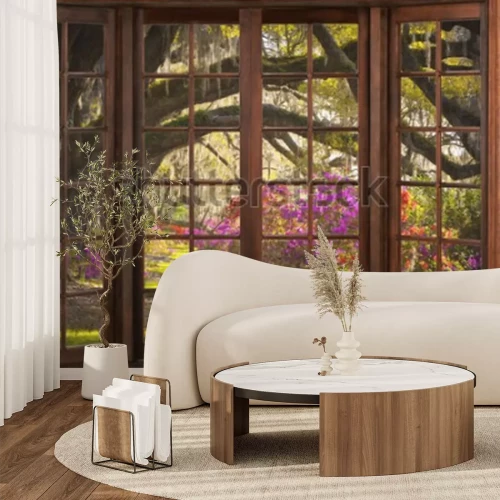 Papier peint  Vue sur une nature magnifique depuis la terrasse