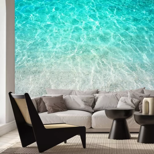 Sticker  Une dalle d'eau turquoise éclairée par le soleil