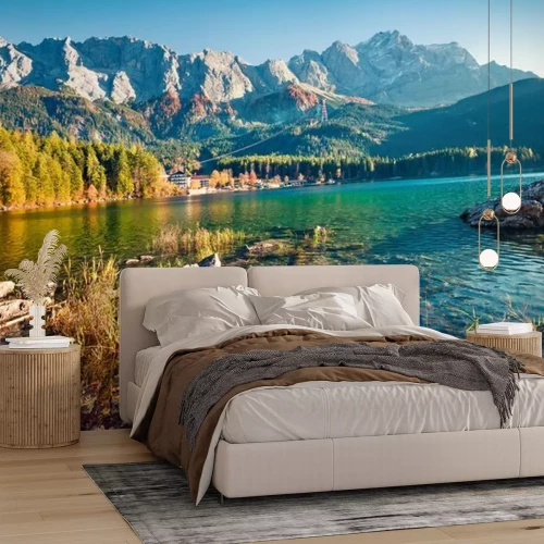 Papier peint  Montagnes rocheuses et lac