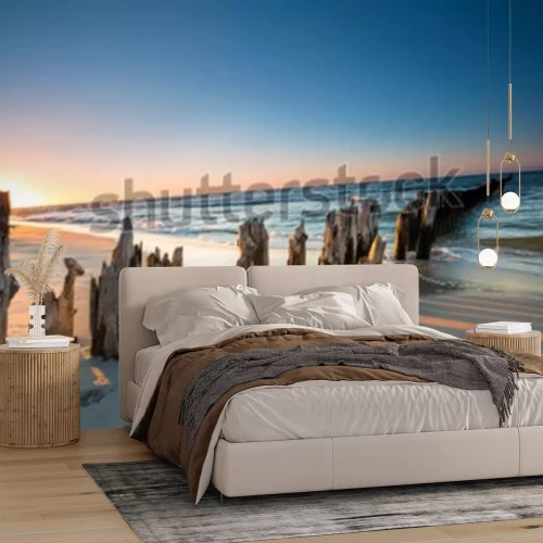 Papier peint  Sable de mer et plage