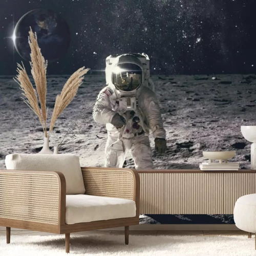 Papier peint  Cosmonaute sur la lune dans l’espace