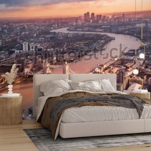 Papier peint  Panorama de Londres vue aérienne