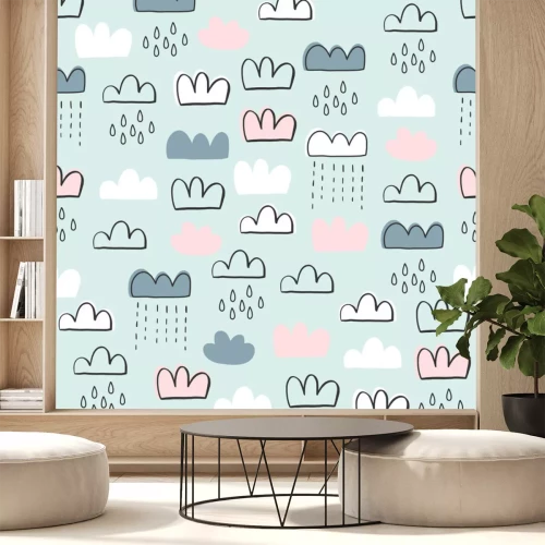 Sticker  Magnifique motif pour enfants avec des nuages