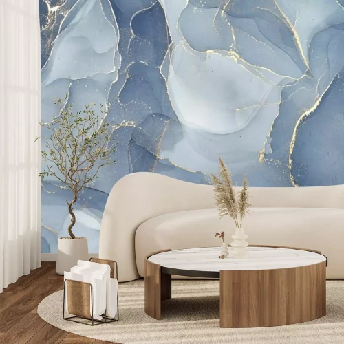 Papier peint  Abstract colorful background, wallpaper. Mixing acrylic paints. Modern art. Marble texture. Alcohol ink colors translucent