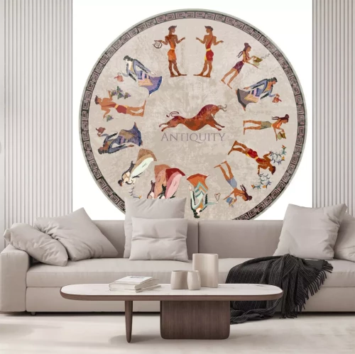 Sticker  Une illustration ovale inspirée de la Grèce antique