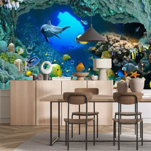 Papier peint  Dauphins des récifs coralliens