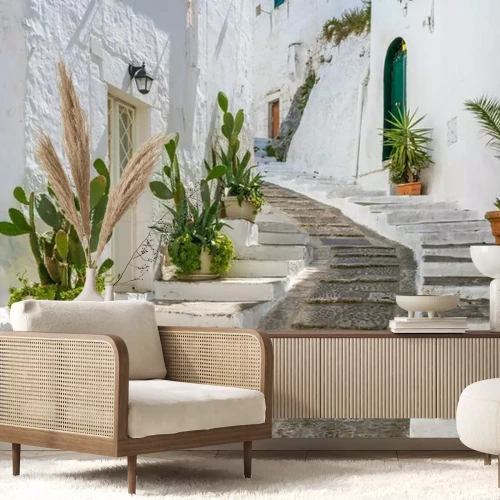 Papier peint  Scenic sight in Ostuni in a sunny summer day, Apulia (Puglia), southern Italy.