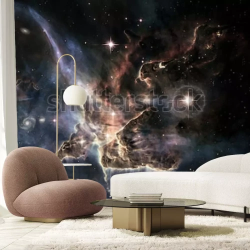 Sticker  Nuage de poussière d'étoiles lumineux Cosmos 3d