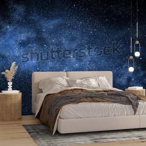 Sticker  Nébuleuse cosmique aux couleurs bleues