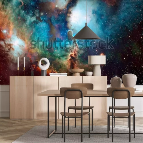 Papier peint  Nébuleuse cosmique colorée