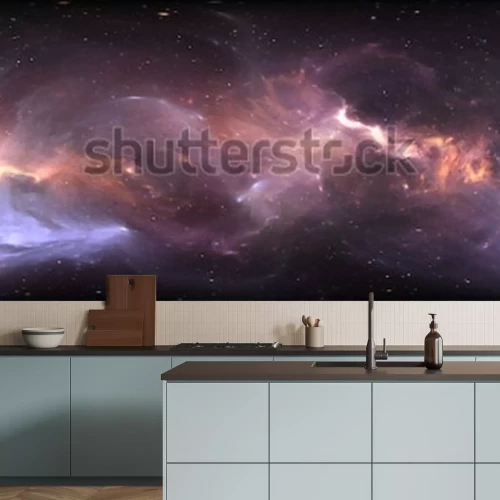 Papier peint  Espace 3D en nuances de violet