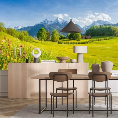 Papier peint  Prairie de printemps