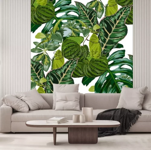 Papier peint  Nature et le motif de la feuille tropicale