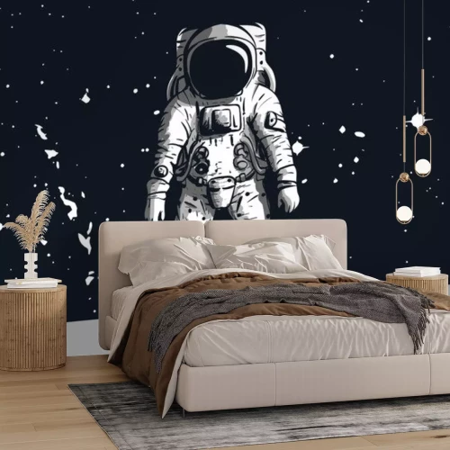 Sticker  Astronaute dans l'espace parmi les étoiles