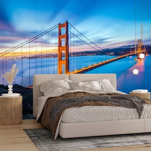 Papier peint  Long pont rouge