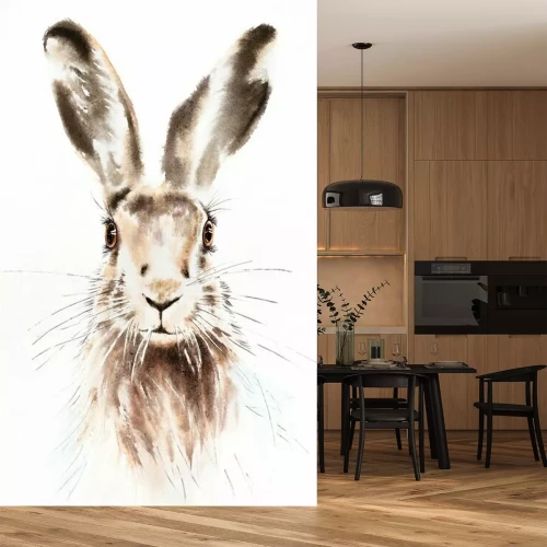 Sticker  Aquarelle d'une tête de lapin