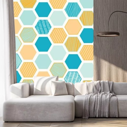 Sticker  Mosaïque colorée d'octogones