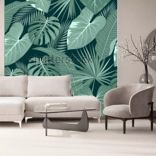 Papier peint  Nature verte tropicale