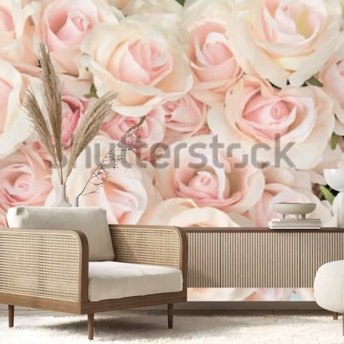 Papier peint  Roses en fleurs