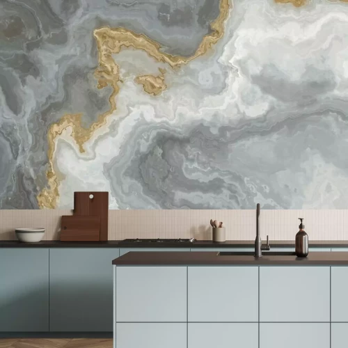 Papier peint  Marbre couleur grise