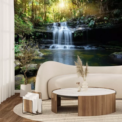 Papier peint  Bushland waterfall and oasis